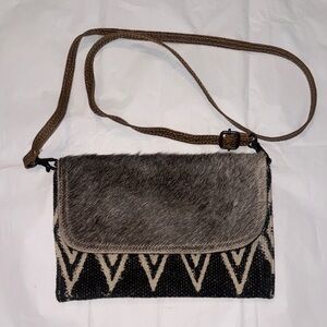 Myra Bag Brown and Black Patterned Women's Bag